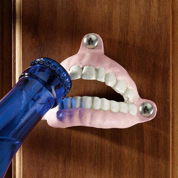 Design Toscano False Teeth Cast Iron Bottle Opener, PK 3 SP92309